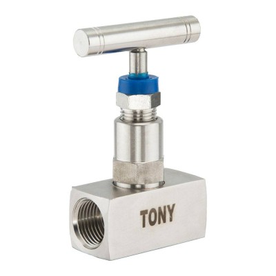 TONY Flow Control Stainless Steel Adjustable Needle Valve 10000 Psi Female Thread Needle Valve